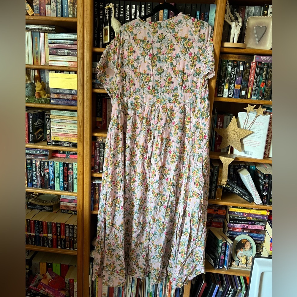 Pink Floral High Low Maxi Dress​